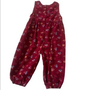 McKids Floral Red Jumpsuit
